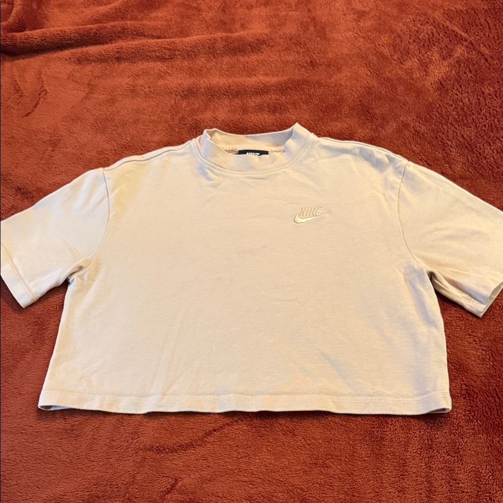Nike Women's Off-White Crop Top
